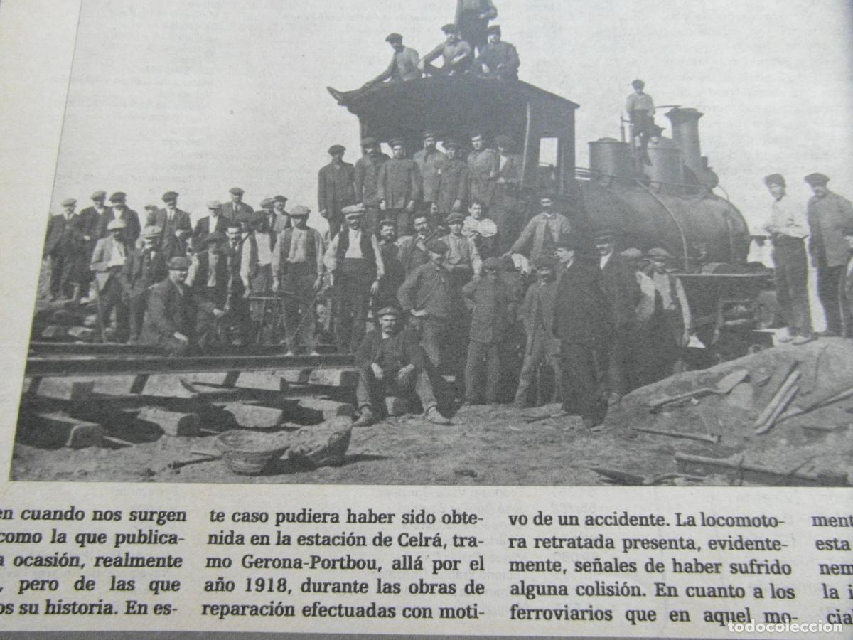 Otros art&iacute;culos de coleccionismo en papel: RECORTE 1979 - REF: ARTTREN02 - ESTACION CELRA TRAMO GERONA PORT BOU 1918 - RENFE FERROCARRIL