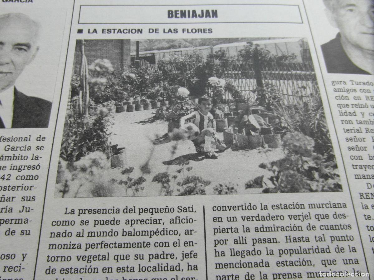 Otros art&iacute;culos de coleccionismo en papel: RECORTE 1979 - REF: ARTTREN02 - ESTACION BENIAJAN MURCIA - RENFE FERROCARRIL