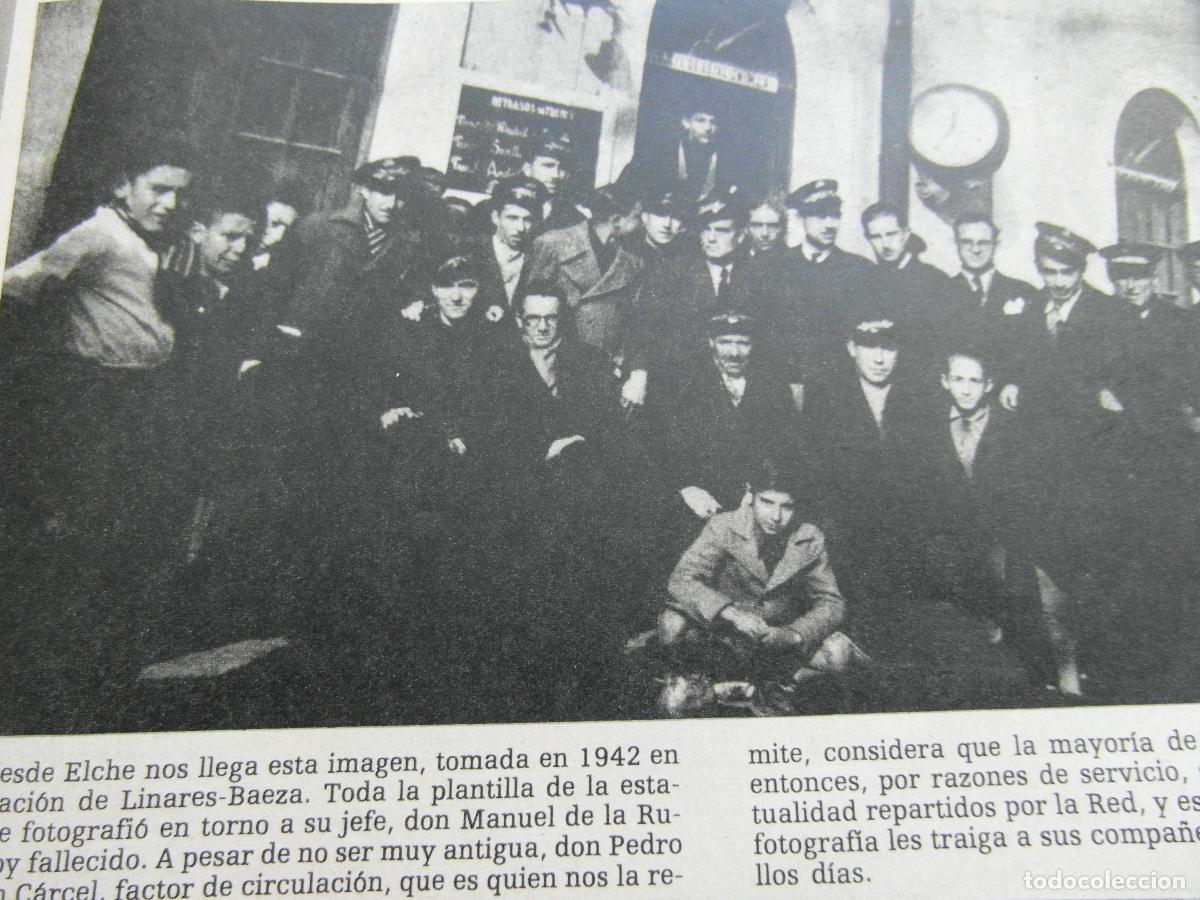Otros art&iacute;culos de coleccionismo en papel: RECORTE 1979 - REF: ARTTREN02 - ESTACION LINARES BAEZA 1942 - RENFE FERROCARRIL