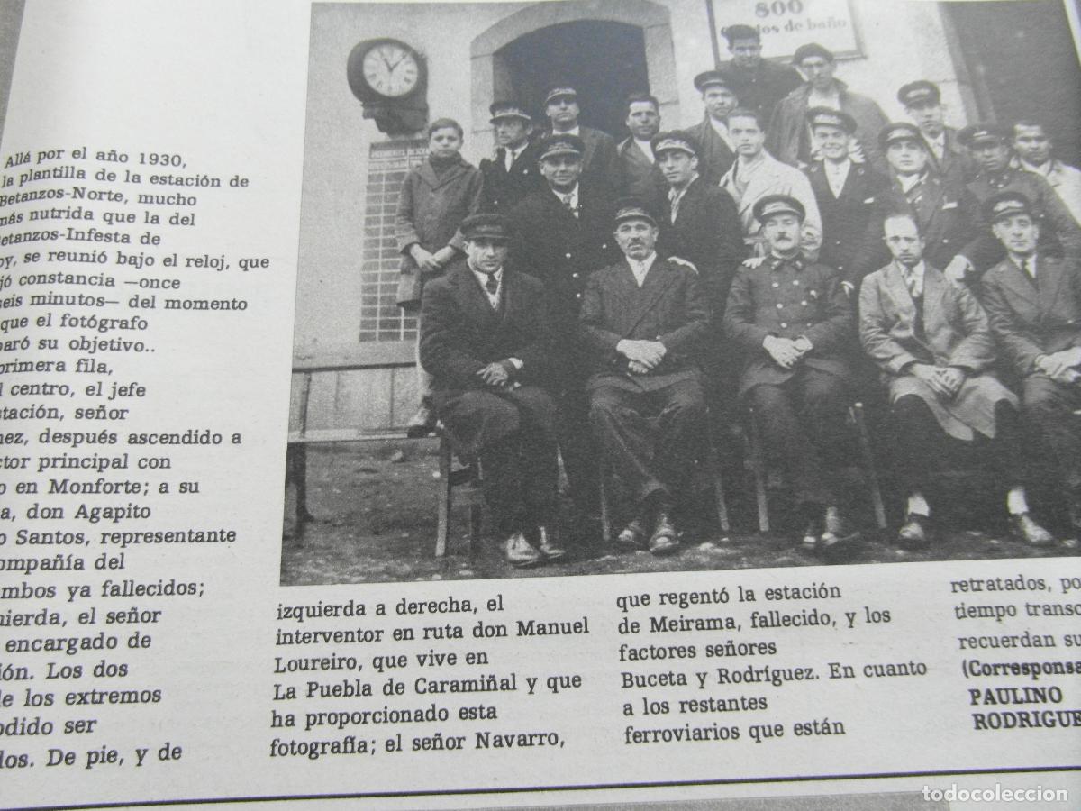 Otros art&iacute;culos de coleccionismo en papel: RECORTE 1979 - REF: ARTTREN02 - ESTACION BETANZOS NORTE 1930 - RENFE FERROCARRIL