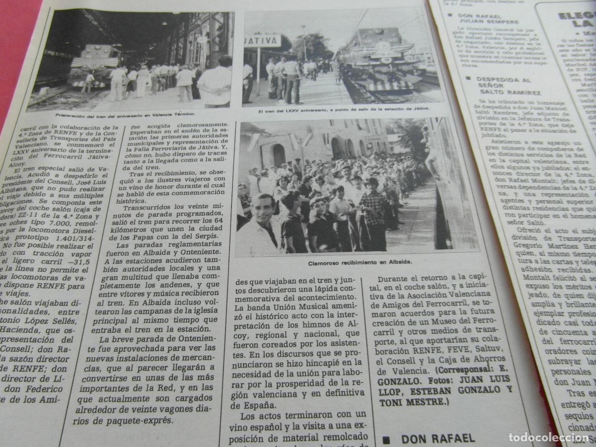 Altri oggetti di carta: RECORTE 1979 - REF: ARTTREN02 - ESTACION JATIVA ALBAIDA - RENFE FERROCARRIL