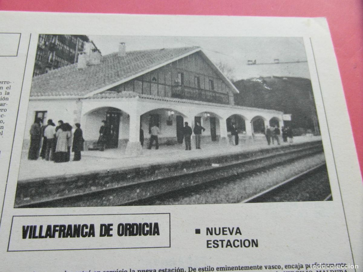 Otros art&iacute;culos de coleccionismo en papel: RECORTE 1979 - REF: ARTTREN02 - ESTACION VILLAFRANCA DE ORDICIA - RENFE FERROCARRIL