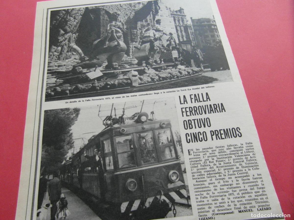 Otros Art&iacute;culos de Coleccionismo en Papel: RECORTE 1975 - REF: ARTTREN02 - PATERNA LA CA&Ntilde;ADA FALLA FERROVIARIA - RENFE FERROCARRIL