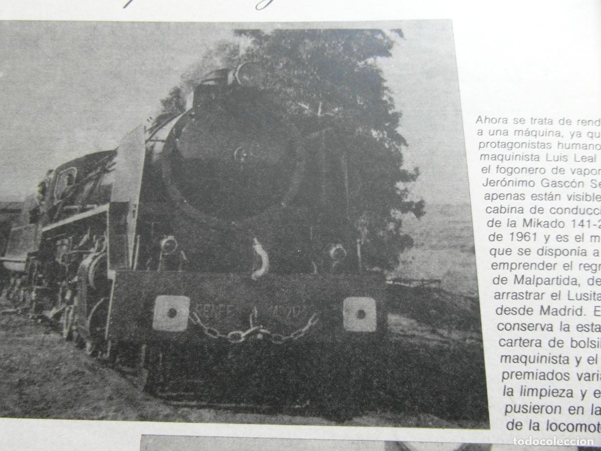 Outros artigos de papel: RECORTE 1984 - REF: ARTTREN02 - MIKADO 141-2123 EN 1961 - RENFE FERROCARRIL