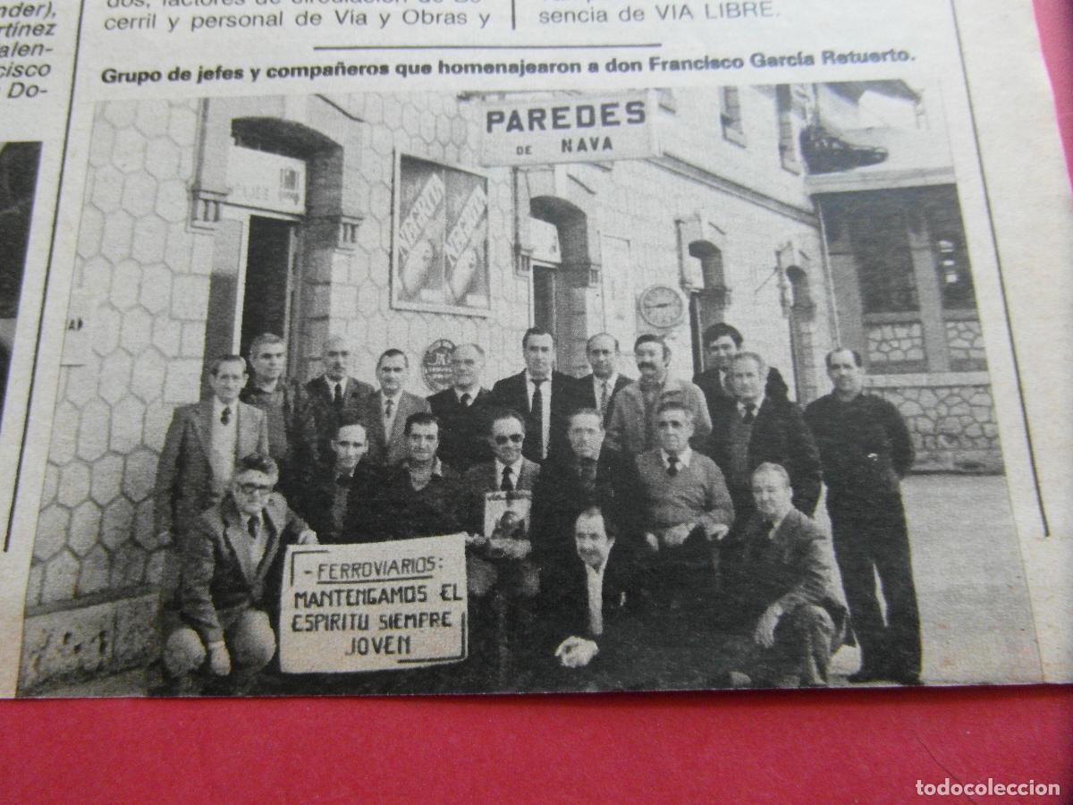 Outros artigos de papel: RECORTE 1984 - REF: ARTTREN02 - ESTACION PAREDES DE NAVA - RENFE FERROCARRIL