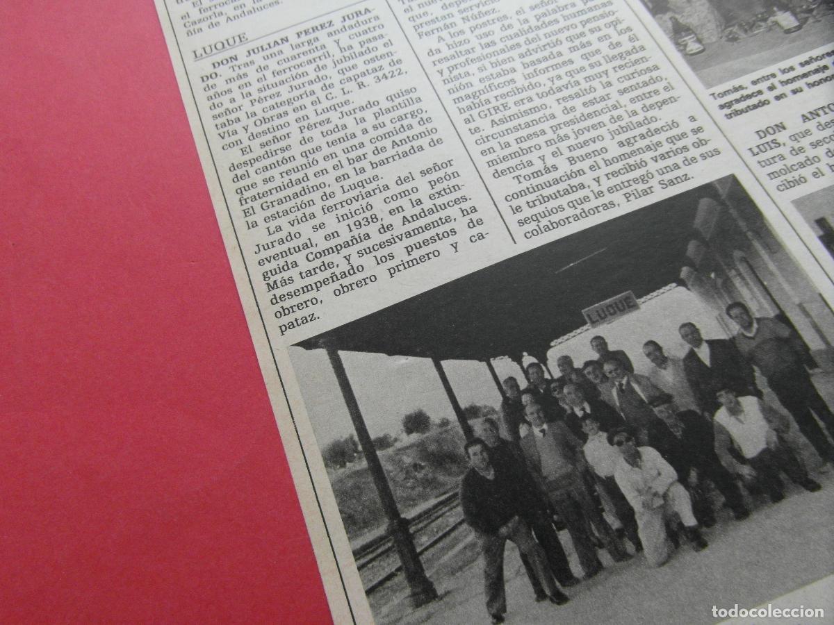 Otros Art&iacute;culos de Coleccionismo en Papel: RECORTE 1983 - REF: ARTTREN02 - ESTACION LUQUE - RENFE FERROCARRIL