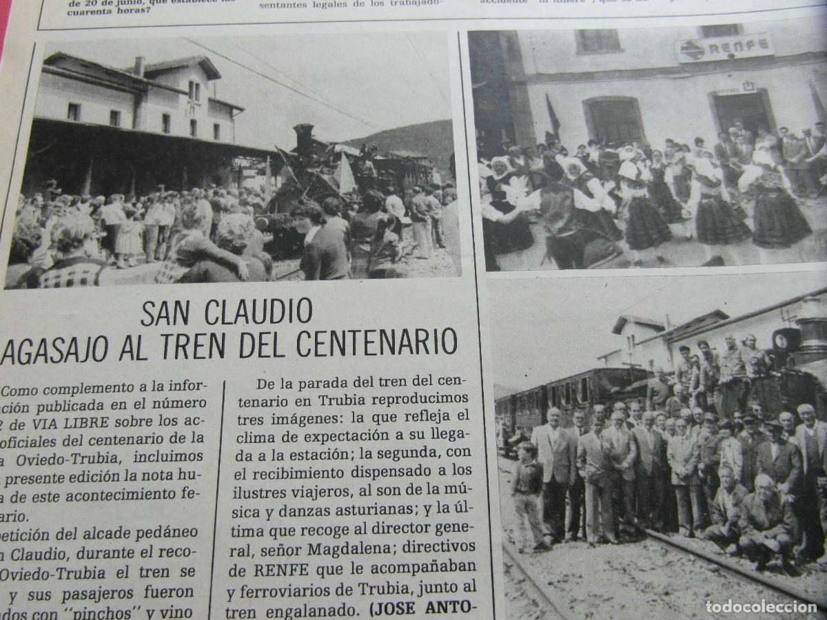 Outros artigos de papel: RECORTE 1983 - REF: ARTTREN02 - SAN CLAUDIO OVIEDO TRUBIA - RENFE FERROCARRIL