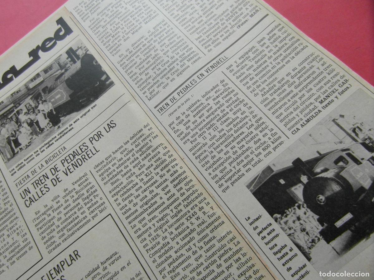 Outros artigos de papel: RECORTE 1983 - REF: ARTTREN02 - EL TREN A PEDALES DE VENDRELL - RENFE FERROCARRIL
