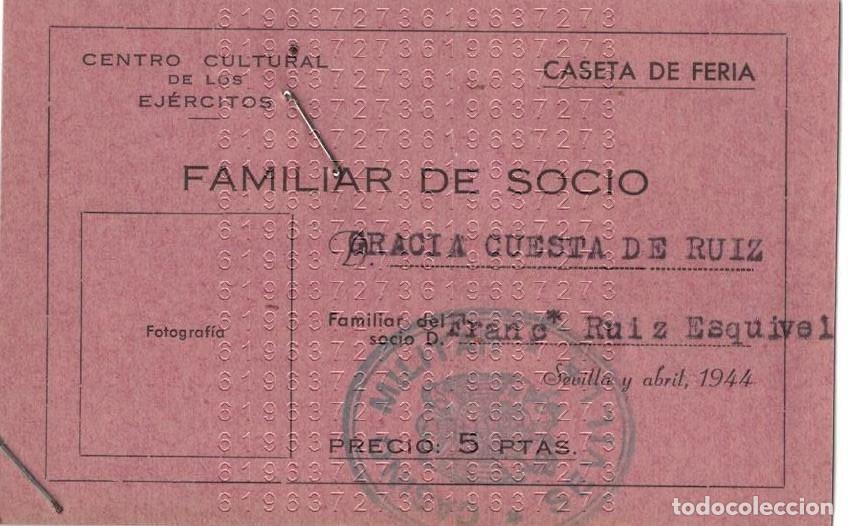 Otros Art&iacute;culos de Coleccionismo en Papel: SEVILLA CASETA FERIA CASINO MILITAR 1944 M18