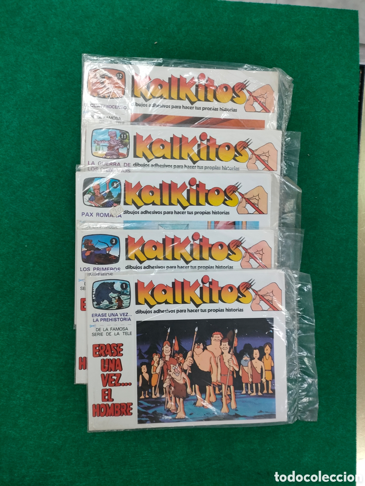 Otros Art&iacute;culos de Coleccionismo en Papel: Kalkitos, Erase una vez el hombre. Lote de 5. Sin abrir