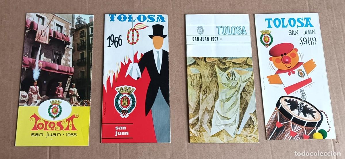 Otros Art&iacute;culos de Coleccionismo en Papel: 4 programa de fiestas TOLOSA San Juan 1966 - 67 &ndash; 68 - 69