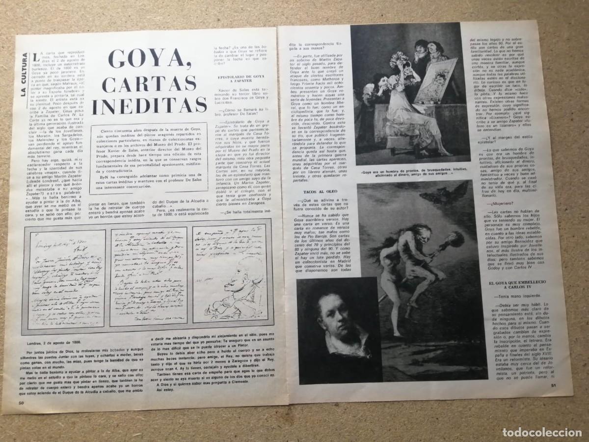 Otros Art&iacute;culos de Coleccionismo en Papel: REPORTAJE. GOYA, CARTAS INEDITAS
