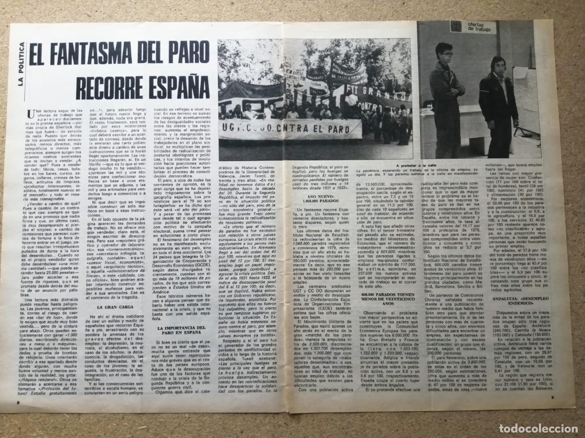 Otros Art&iacute;culos de Coleccionismo en Papel: REPORTAJE. EL FANTASMA DEL PARO RECORRE ESPA&Ntilde;A