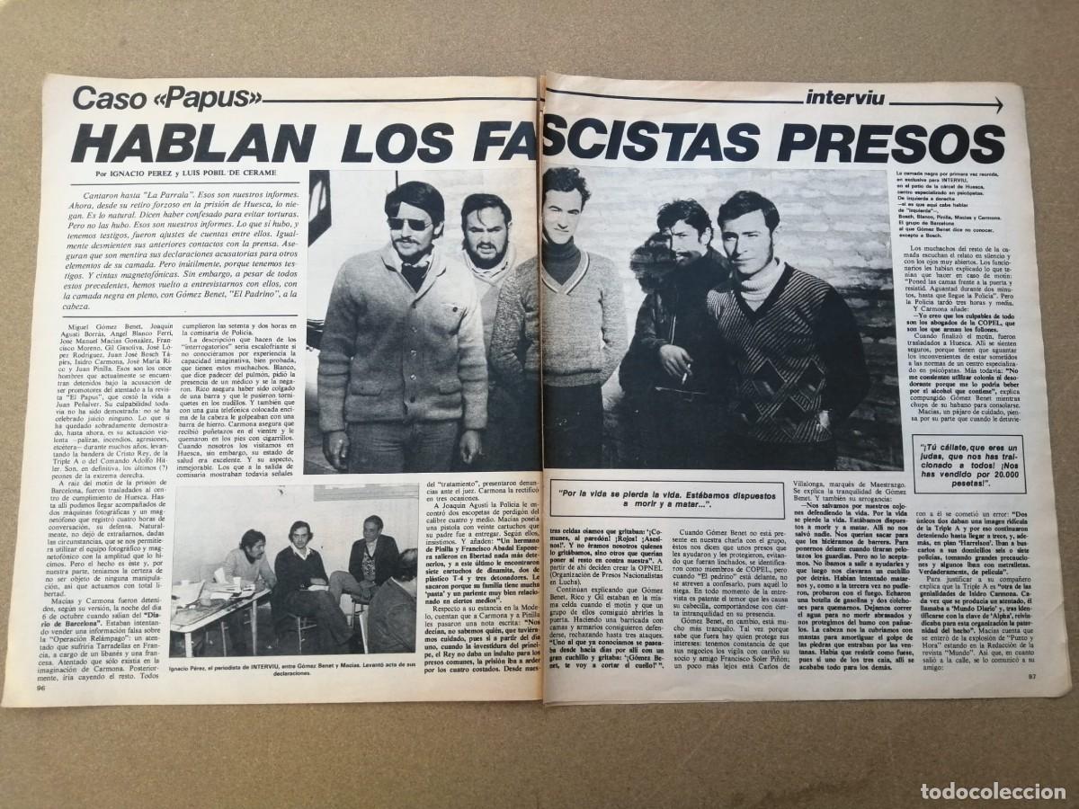 Otros Art&iacute;culos de Coleccionismo en Papel: REPORTAJE. CASO PAPUS, HABLAN LOS FASCISTAS PRESOS