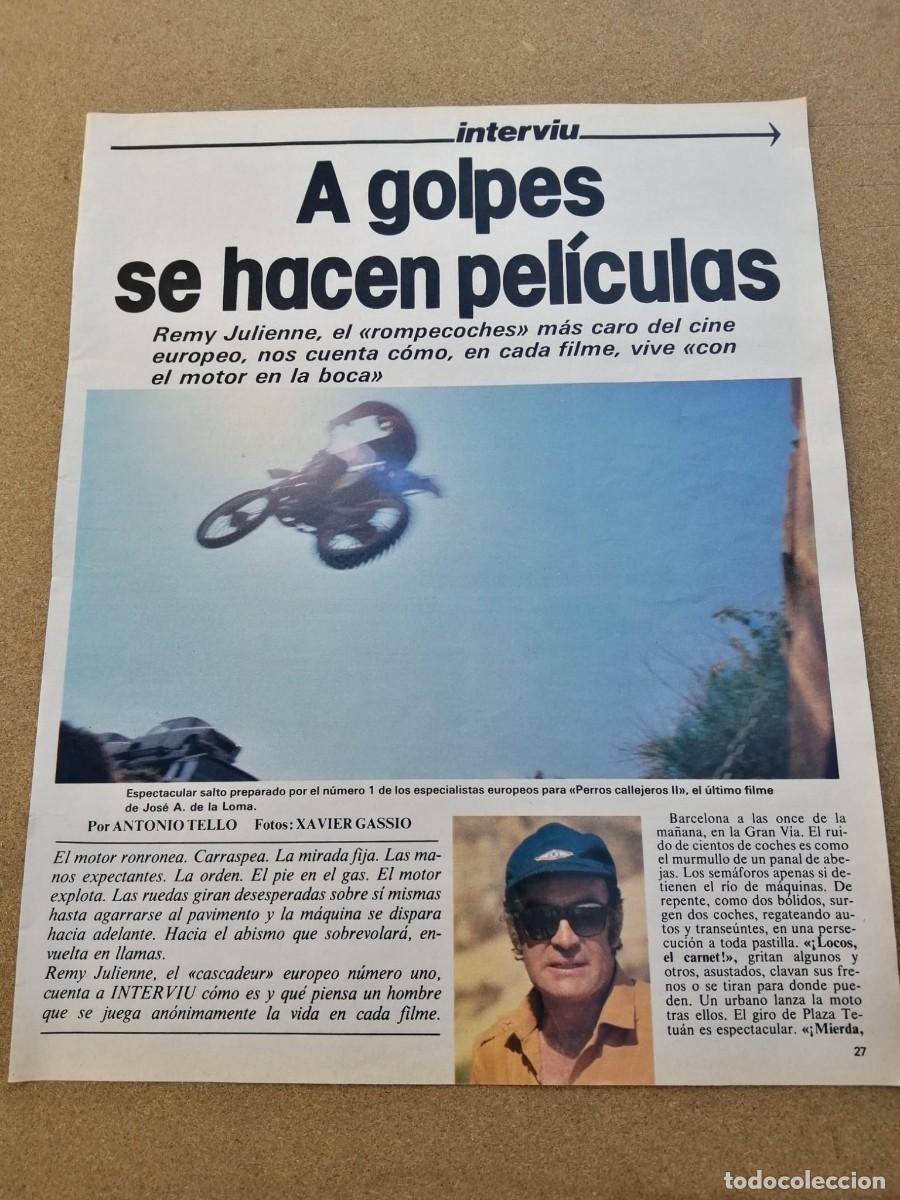 Otros Art&iacute;culos de Coleccionismo en Papel: REPORTAJE. A GOLPES SE HACEN PELICULAS, REMY JULIENNE, ESPECIALISTA