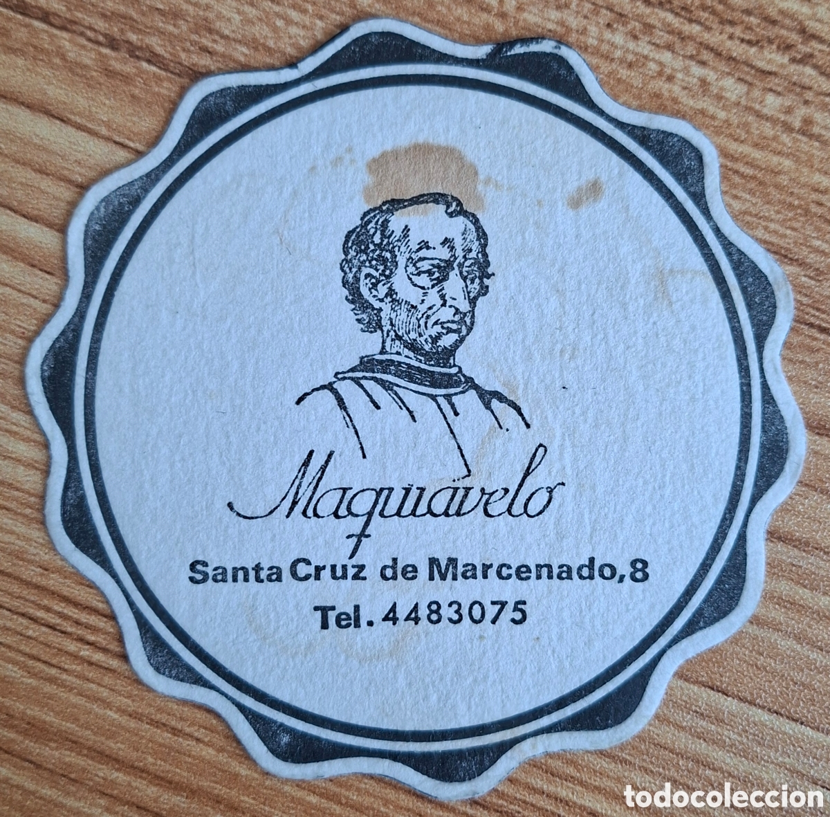 Otros Art&iacute;culos de Coleccionismo en Papel: Posavasos Pub Maquiavelo - Madrid