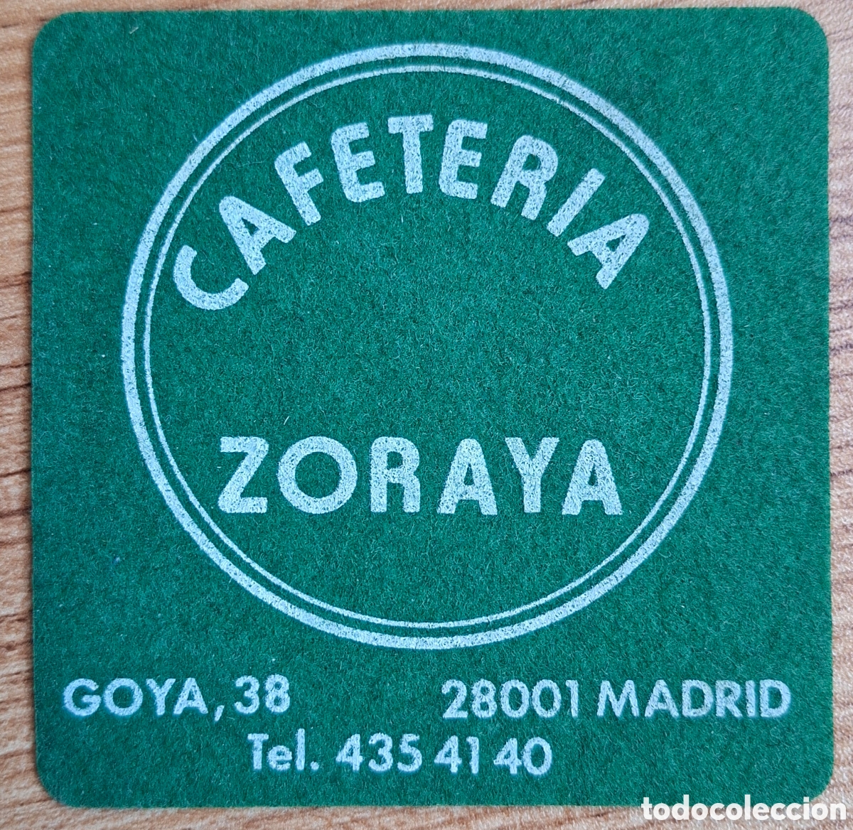 Otros Art&iacute;culos de Coleccionismo en Papel: Posavasos Cafeter&iacute;a Zoraya - Madrid