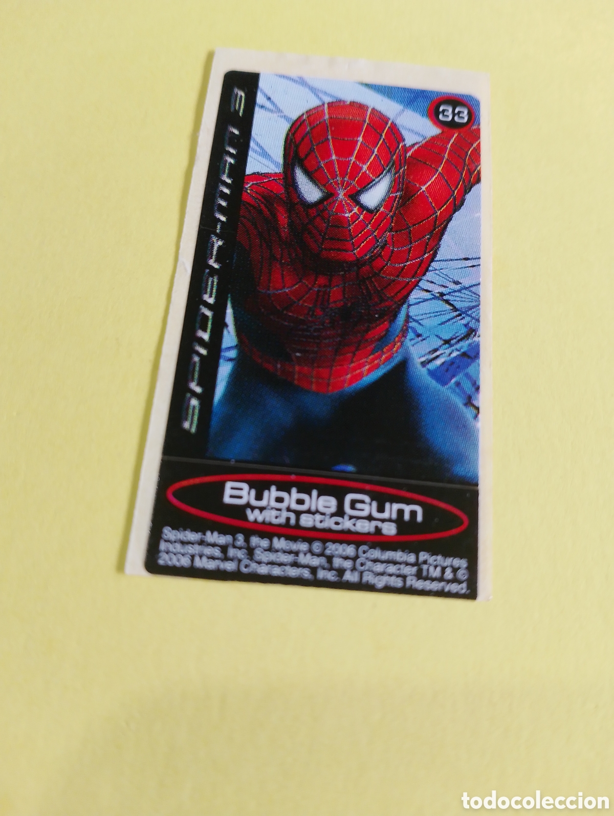 Otros Art&iacute;culos de Coleccionismo en Papel: Chicles Spiderman 33, chicles