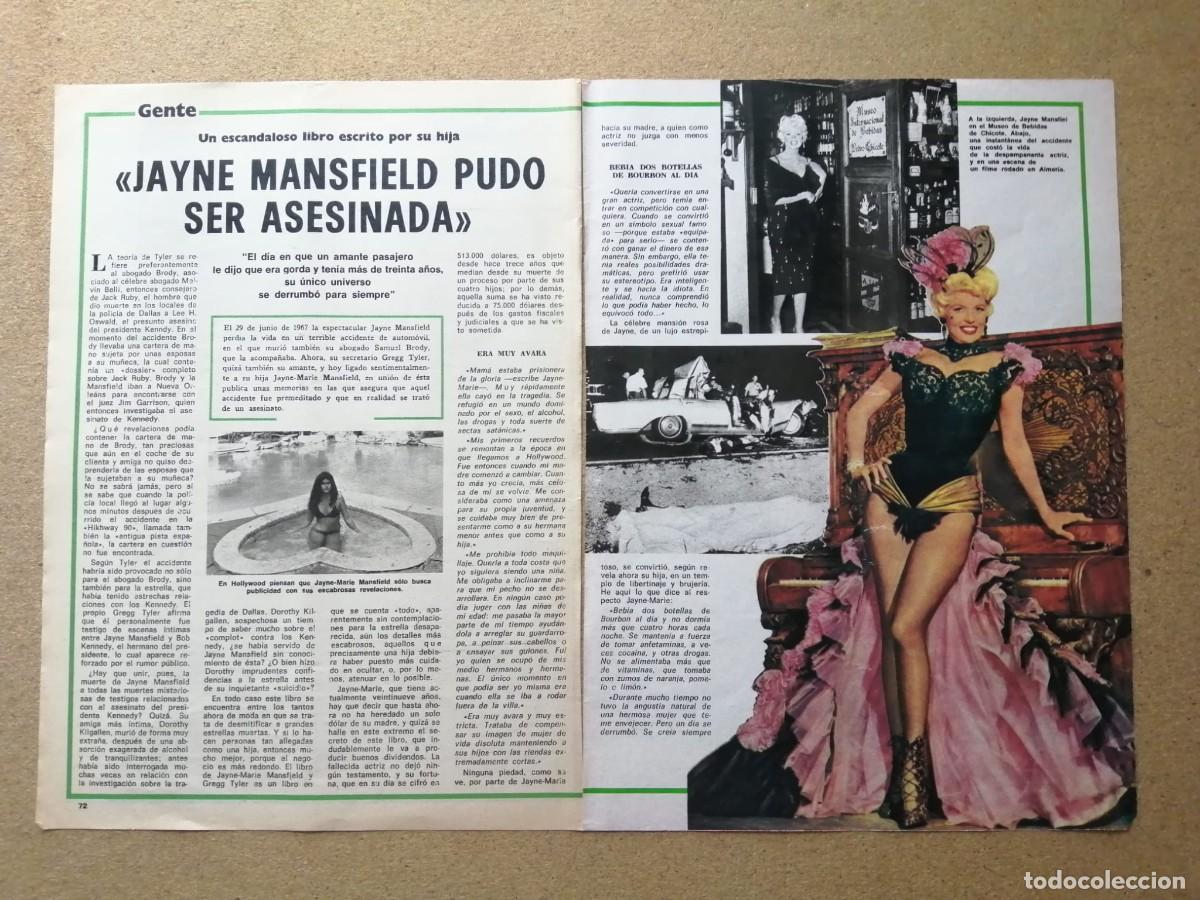 Otros Art&iacute;culos de Coleccionismo en Papel: REPORTAJE. JAYNE MANSFIELD PUDO SER ASESINADA