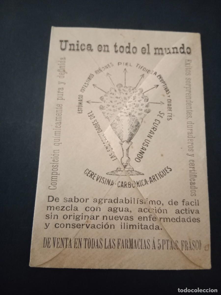 Otros Art&iacute;culos de Coleccionismo en Papel: ANTIGUO SOBRE DE FARMACIA A&Ntilde;OS 40 PUBLICIDAD CEREVISINA CARBONICA ARTIGUES