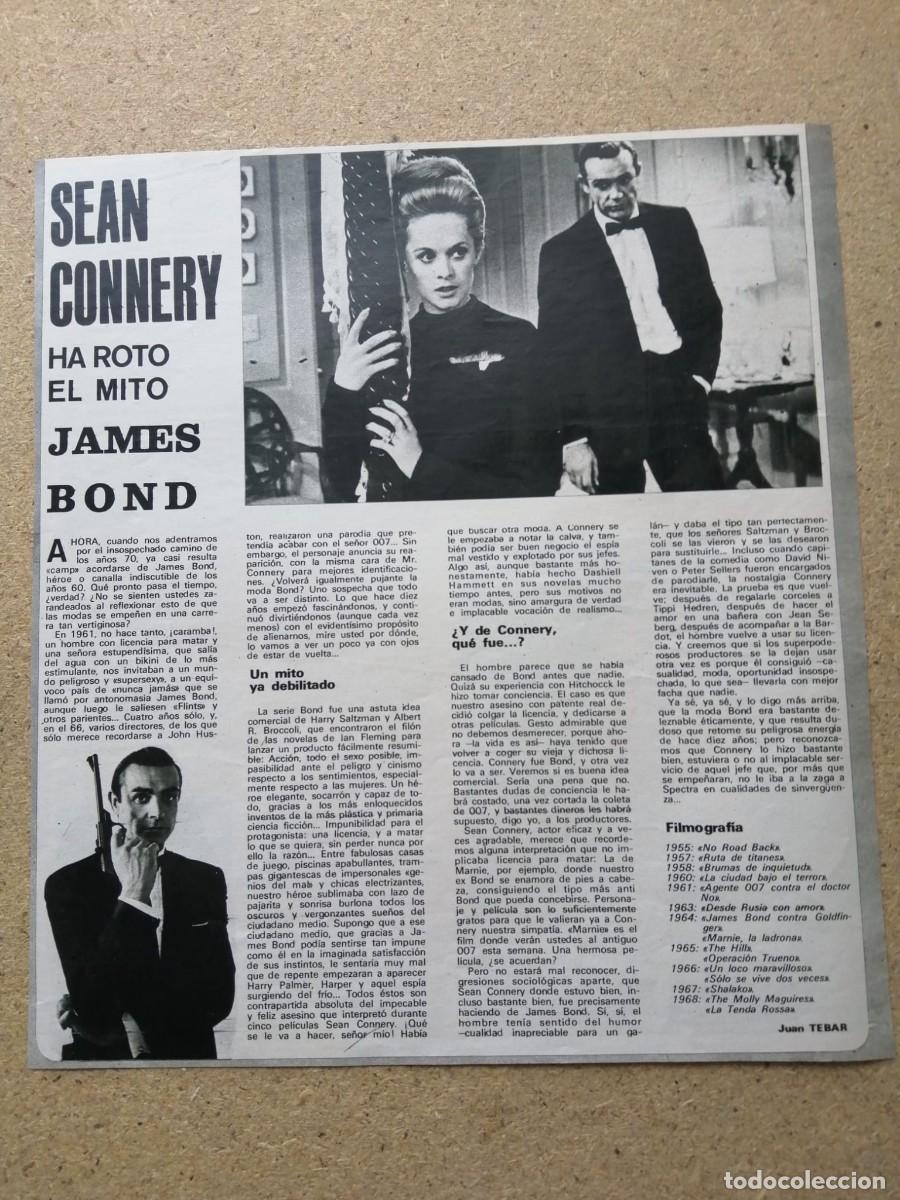 Otros Art&iacute;culos de Coleccionismo en Papel: REPORTAJE. SEAN CONNERY HA ROTO EL MITO JAMES BOND