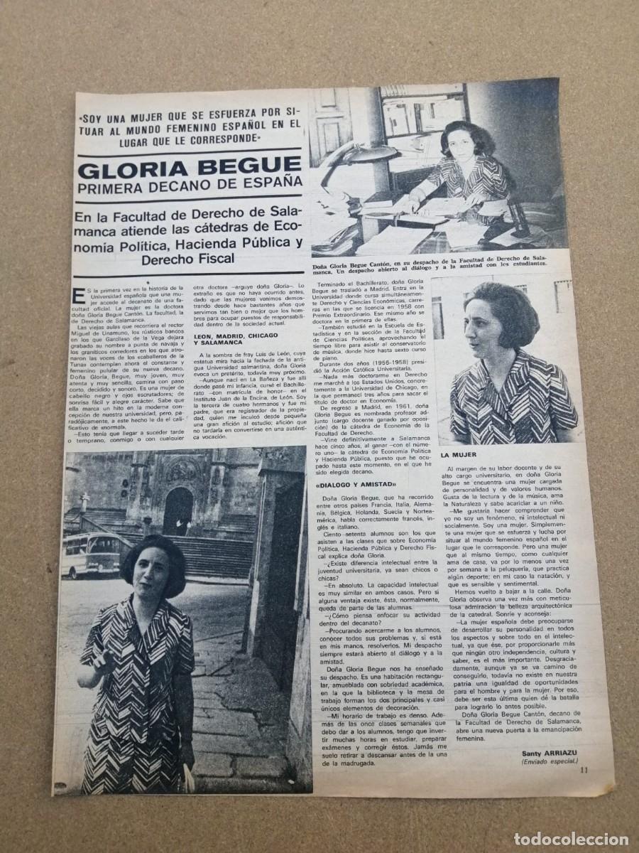 Otros Art&iacute;culos de Coleccionismo en Papel: REPORTAJE. GLORIA BEGUE, PRIMERA DECANO DE ESPA&Ntilde;A