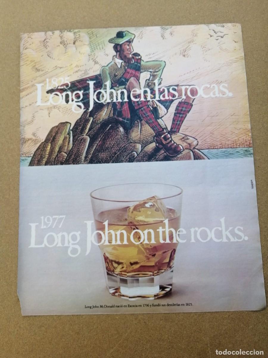 Otros Art&iacute;culos de Coleccionismo en Papel: ANUNCIO. LONG JOHN ON THE ROCKS