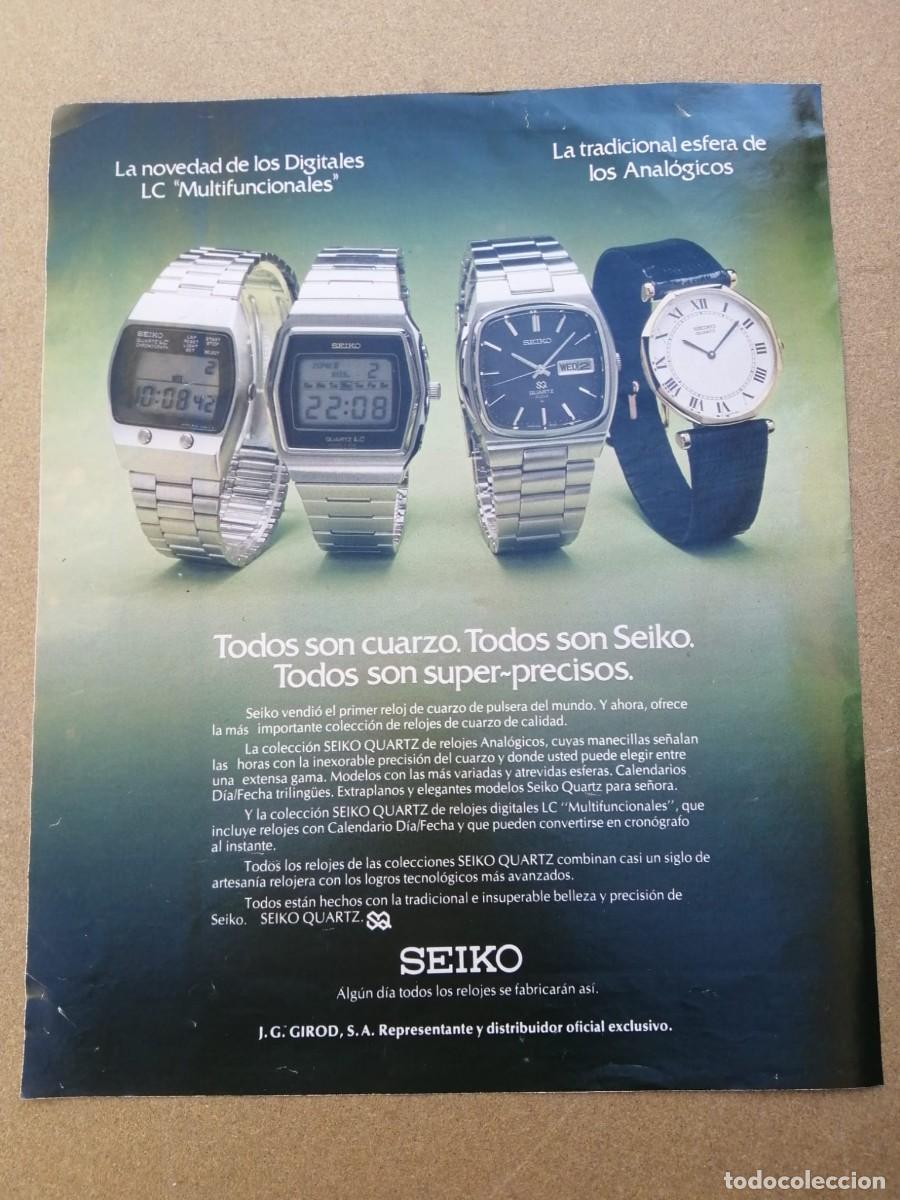 Otros Art&iacute;culos de Coleccionismo en Papel: ANUNCIO. RELOJES SEIKO