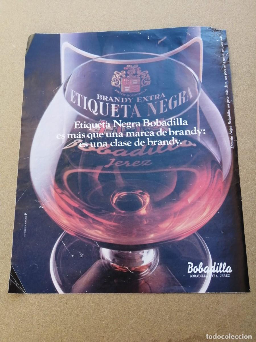 Otros Art&iacute;culos de Coleccionismo en Papel: ANUNCIO. BRANDY ETIQUETA NEGRA BOBADILLA