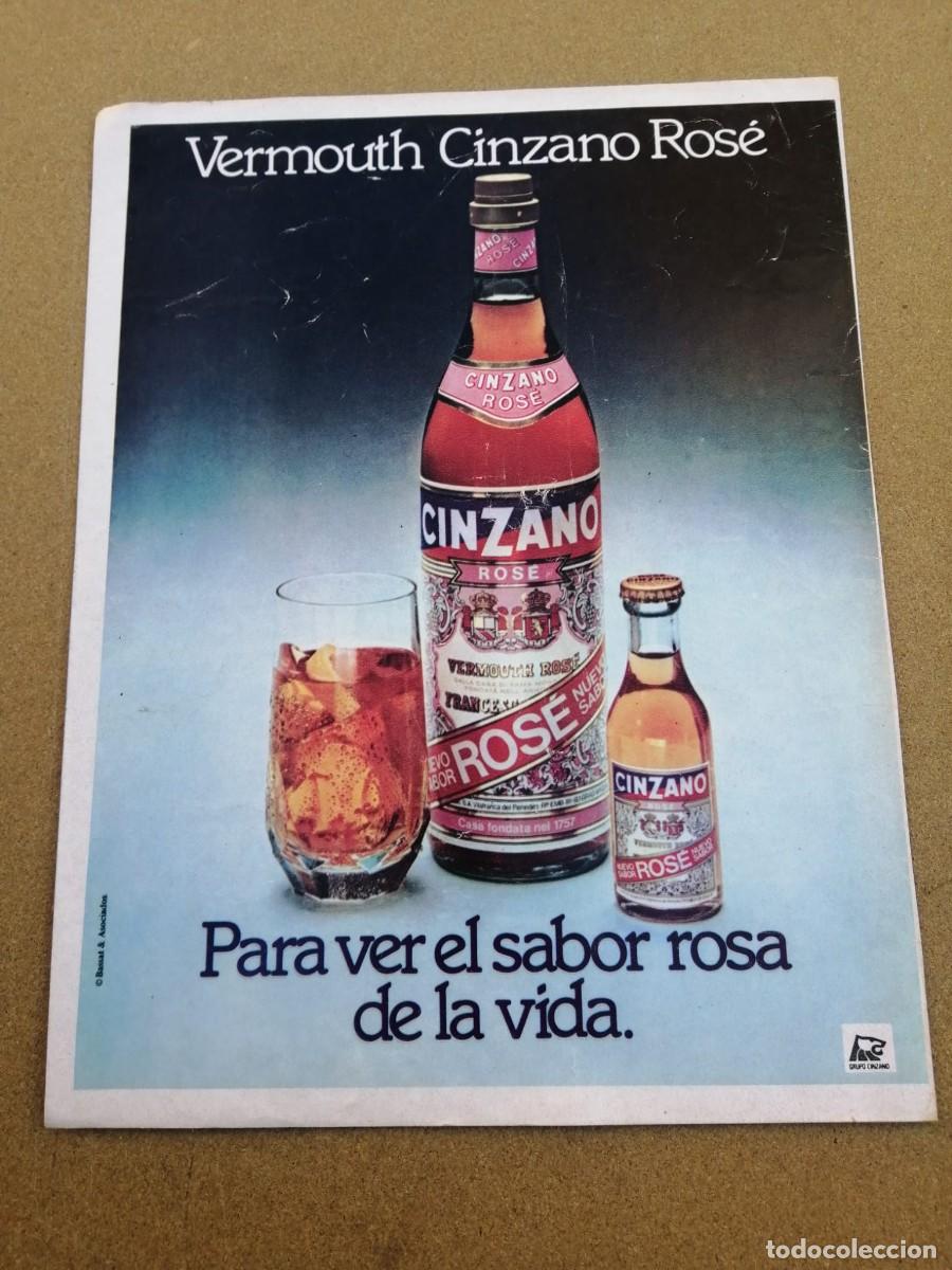 Otros Art&iacute;culos de Coleccionismo en Papel: ANUNCIO. VERMOUTH CINZANO ROSE