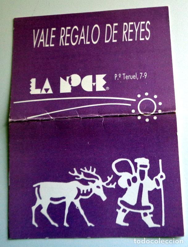 Otros Art&iacute;culos de Coleccionismo en Papel: TARJETA VALE REGALO de REYES. DISCOTECA PUB LA NOCHE. PASEO TERUEL. ZARAGOZA. A&Ntilde;OS 90. DISCO