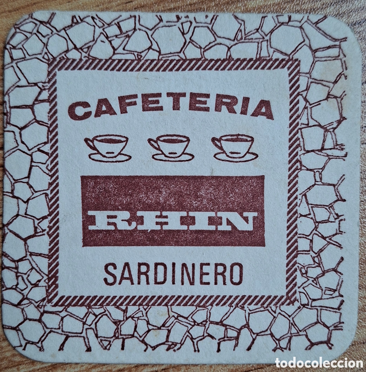 Otros Art&iacute;culos de Coleccionismo en Papel: Posavasos Cafeter&iacute;a Rhin El Sardinero - Santander (Cantabria)