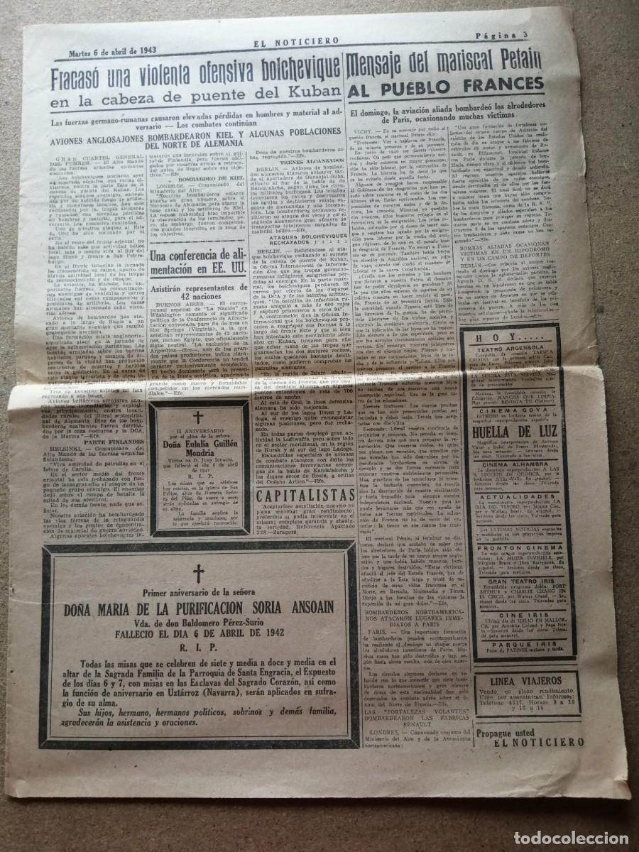 Otros Art&iacute;culos de Coleccionismo en Papel: NOTICIA DE PRENSA. MENSAJE DEL MARISCAL PETAIN - FRACASO UNA VIOLENTA OFENSIVA BOLCHEVIQUE (1943)