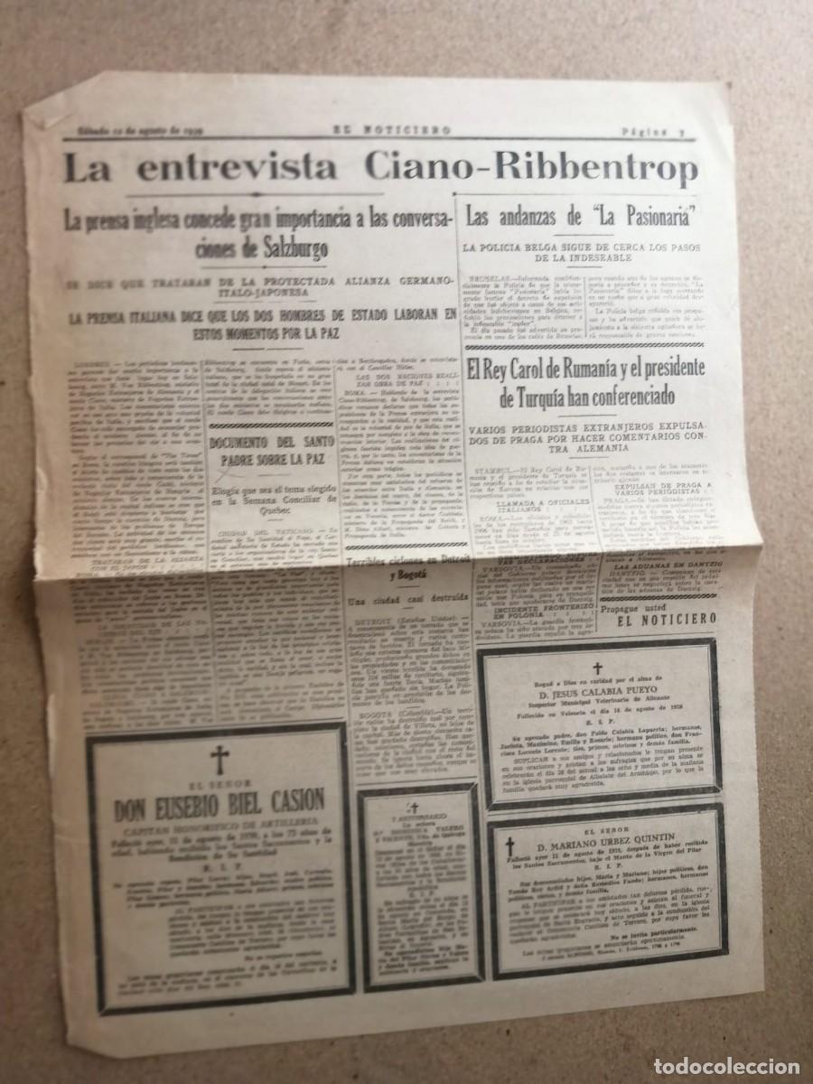 Otros Art&iacute;culos de Coleccionismo en Papel: NOTICIA DE PRENSA. LA ENTREVISTA CIANO - RIBBENTROP - ANDANZAS DE LA PASIONARIA - (1939)