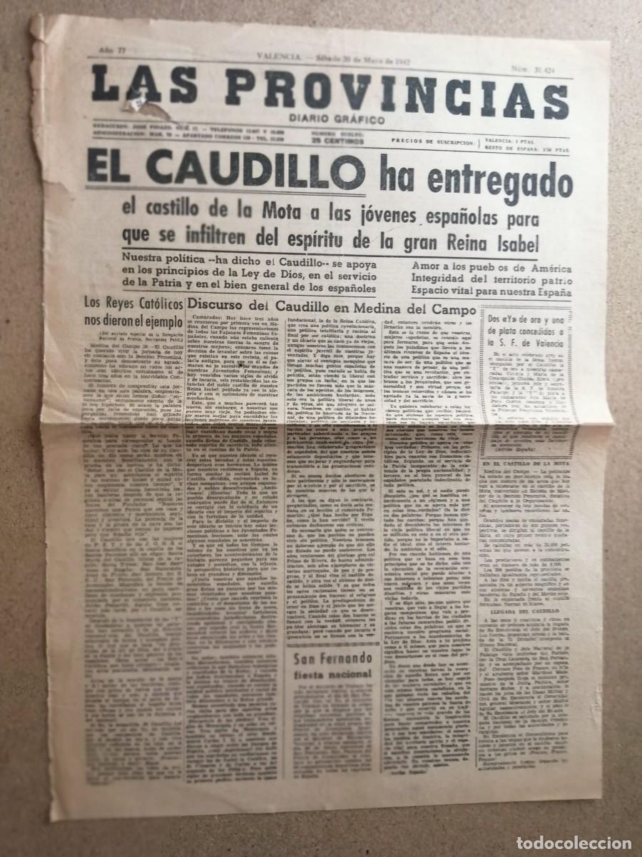 Otros Art&iacute;culos de Coleccionismo en Papel: NOTICIA DE PRENSA. EL CAUDILLO HA ENTREGADO EL CASTILLO DE LA MOTA A LAS JOVENES... (1942)