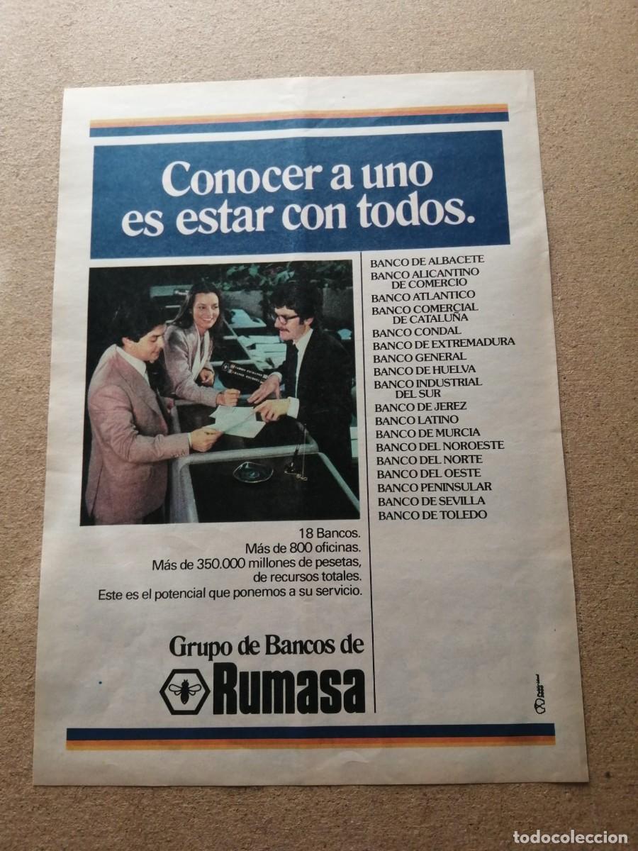 Otros Art&iacute;culos de Coleccionismo en Papel: ANUNCIO. GRUPO DE BANCOS DE RUMASA