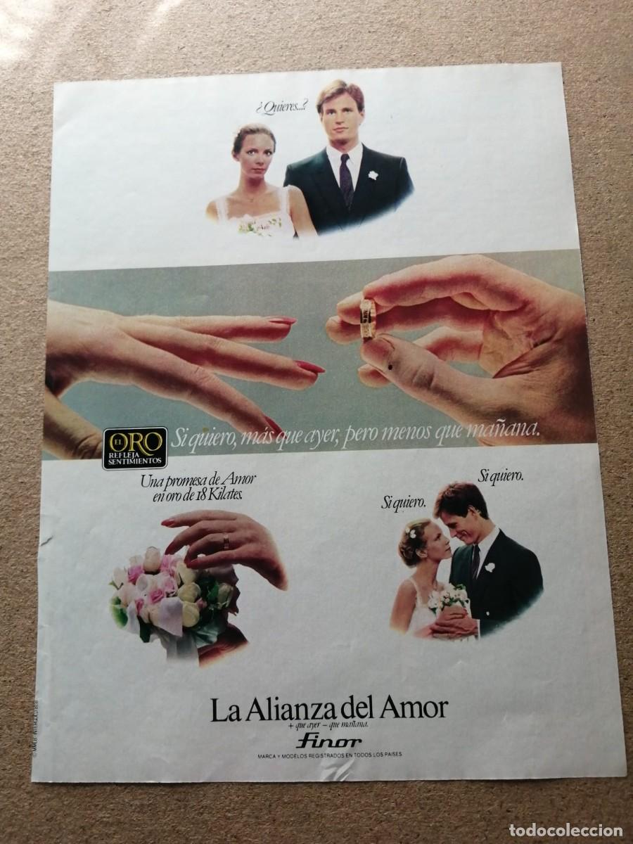 Otros Art&iacute;culos de Coleccionismo en Papel: ANUNCIO. LA ALIANZA DEL AMOR, FINOR
