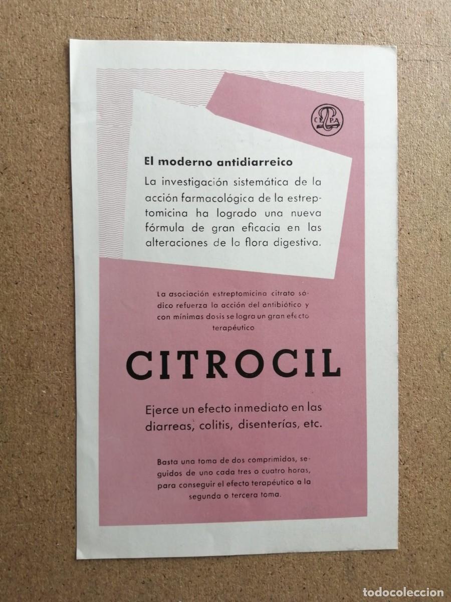 Otros Art&iacute;culos de Coleccionismo en Papel: ANUNCIO. CITROCIL, EL MODERNO ANTIDIARREICO