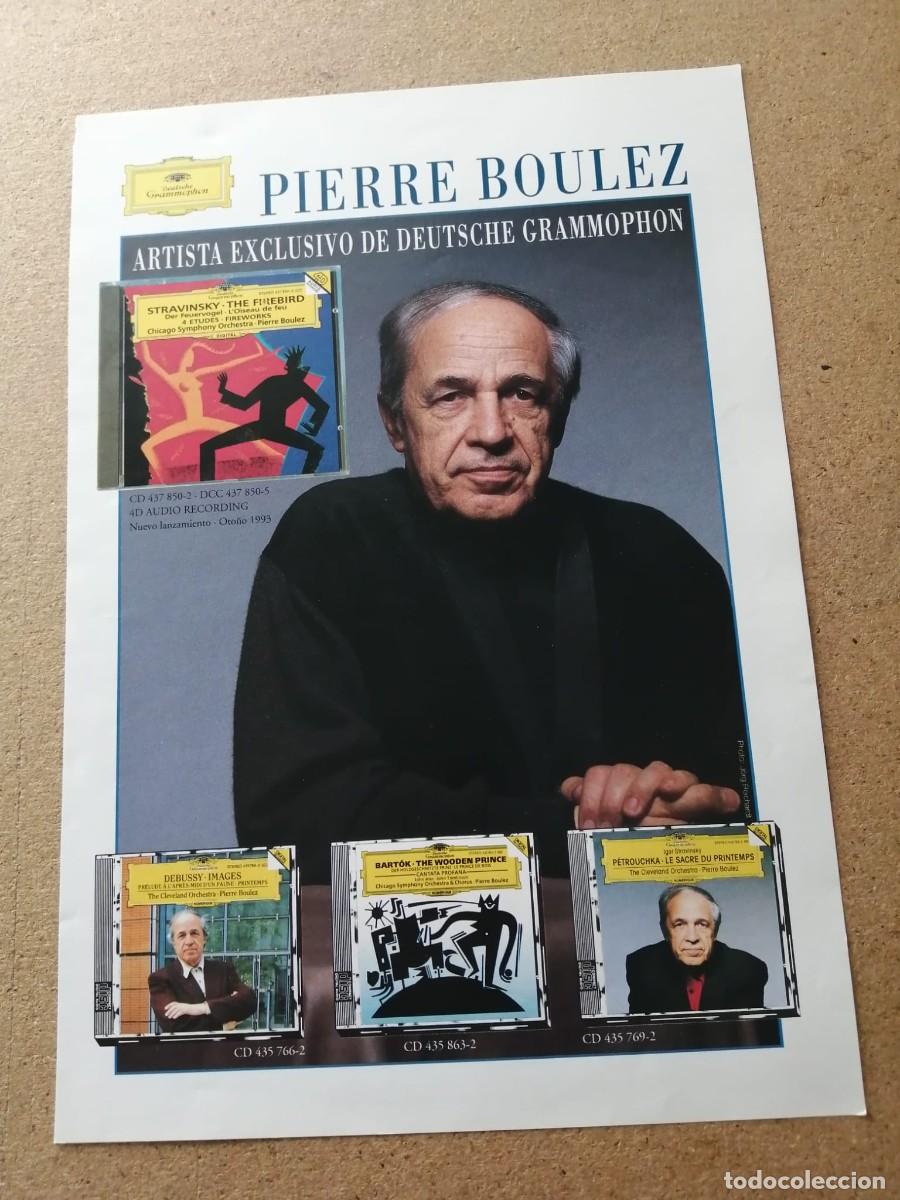 Otros Art&iacute;culos de Coleccionismo en Papel: ANUNCIO. PIERRE BOULEZ, ARTISTA EXCLUSIVO DE DEUTSCHE GAMMOPHON