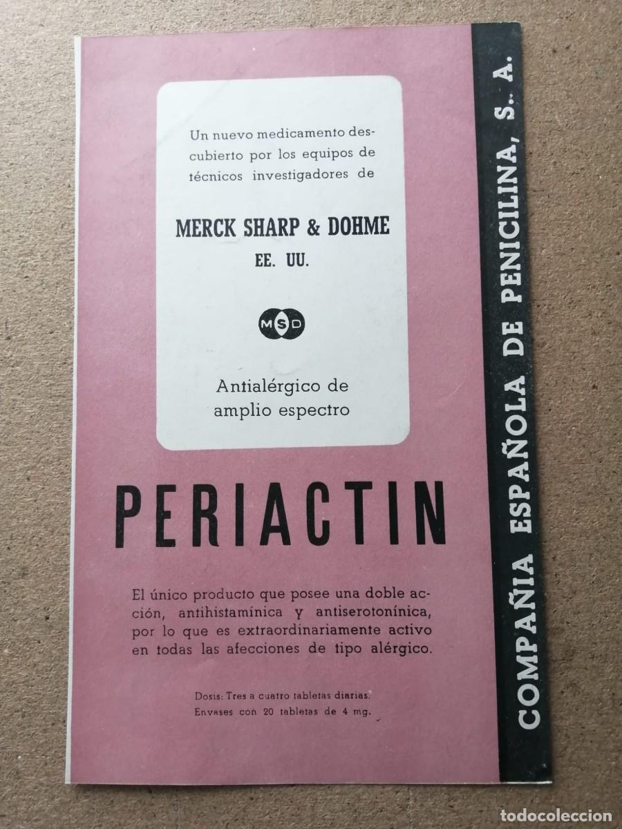 Otros Art&iacute;culos de Coleccionismo en Papel: ANUNCIO. PERIACTIN ANTIALERGICO