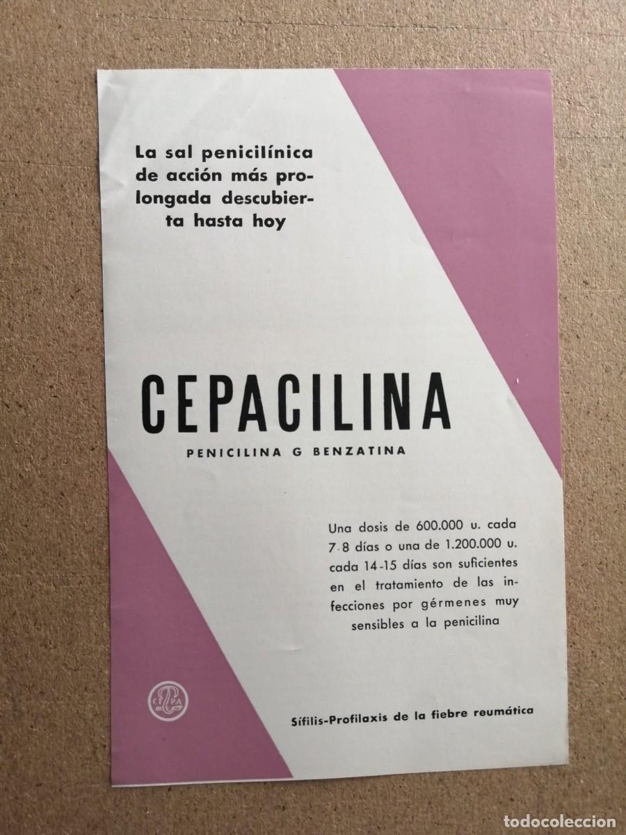 Otros Art&iacute;culos de Coleccionismo en Papel: ANUNCIO. CEPACILINA, PENICILINA G BENZATINA