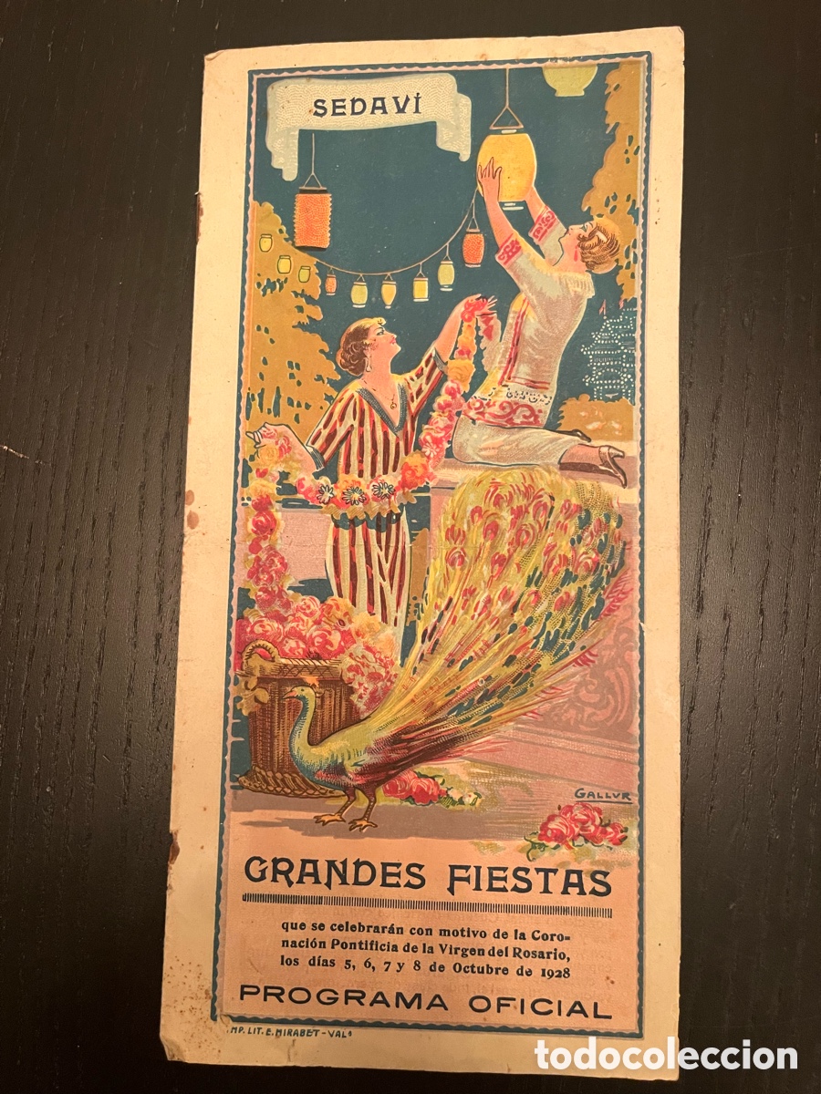 Otros Art&iacute;culos de Coleccionismo en Papel: Programa fiestas Sedav&iacute; 1928