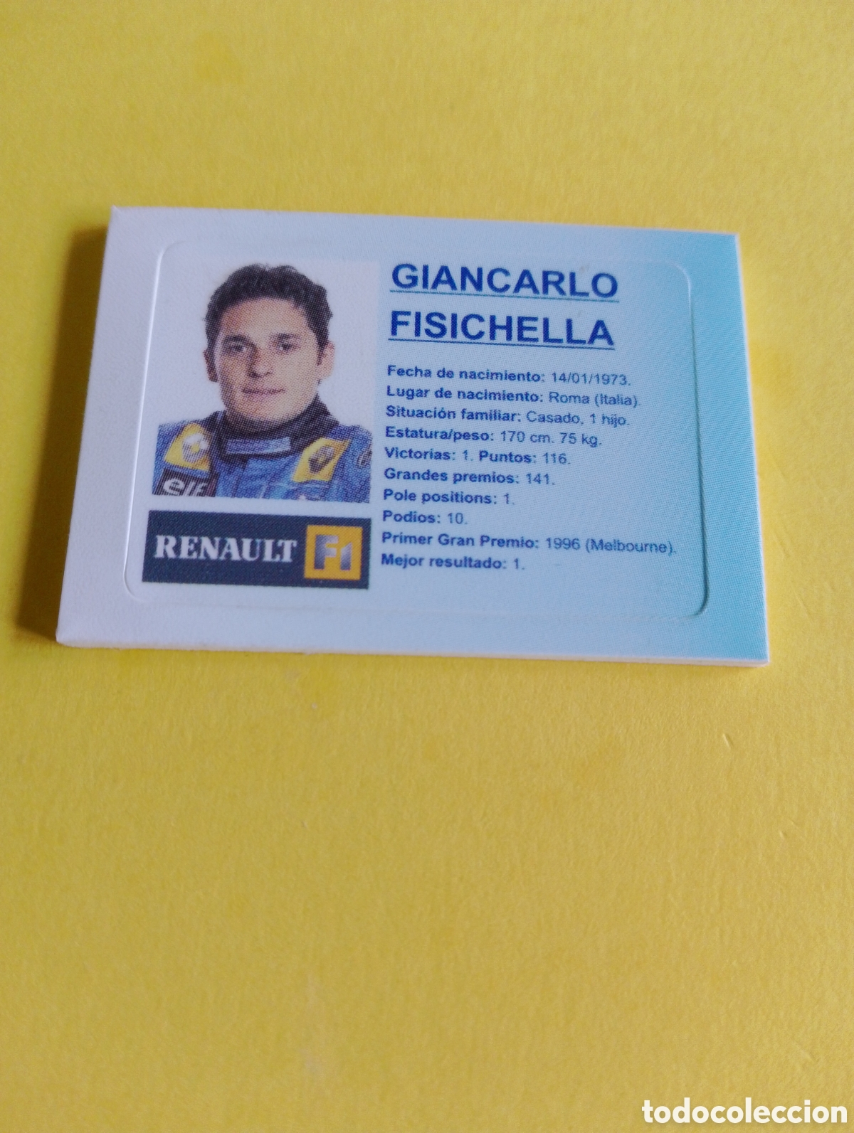 Otros Art&iacute;culos de Coleccionismo en Papel: Cromos Jumper, GIANCARLO FISICHELLA, FORMU 1