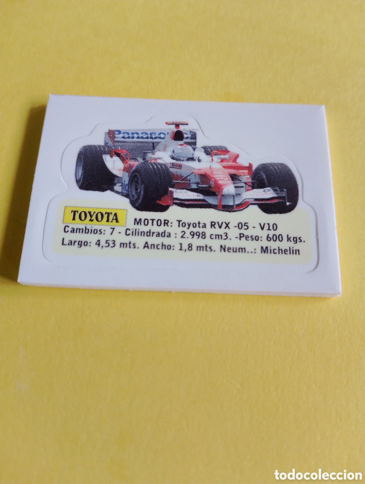 Otros Art&iacute;culos de Coleccionismo en Papel: Cromos Jumper, coche Toyota , formula 1