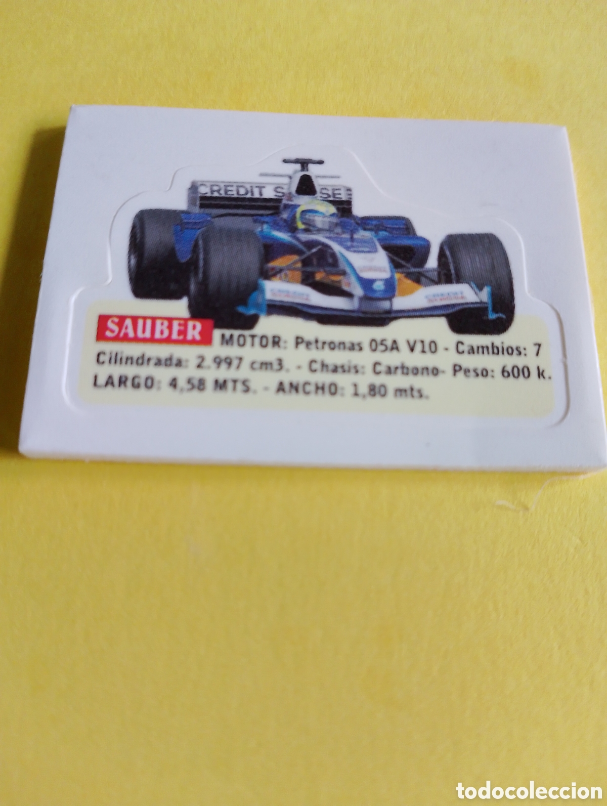 Otros Art&iacute;culos de Coleccionismo en Papel: Cromos Jumper, coche sauber, formula 1