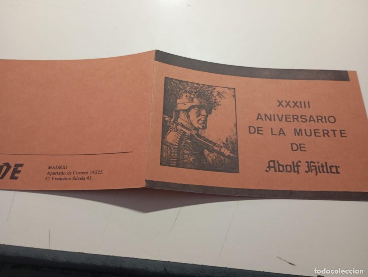 Otros Art&iacute;culos de Coleccionismo en Papel: D&Iacute;PTICO EN CARTULINA, EDITADO POR CEDADE XXXIII ANIVERSARIO MUERTE ADOLF HITLER REF. UR MES 6 A