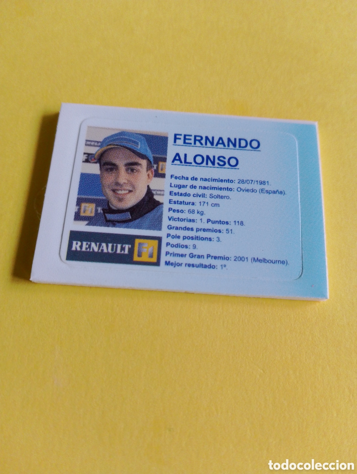 Otros Art&iacute;culos de Coleccionismo en Papel: Cromos Jumper, Fernando Alonso, formula 1