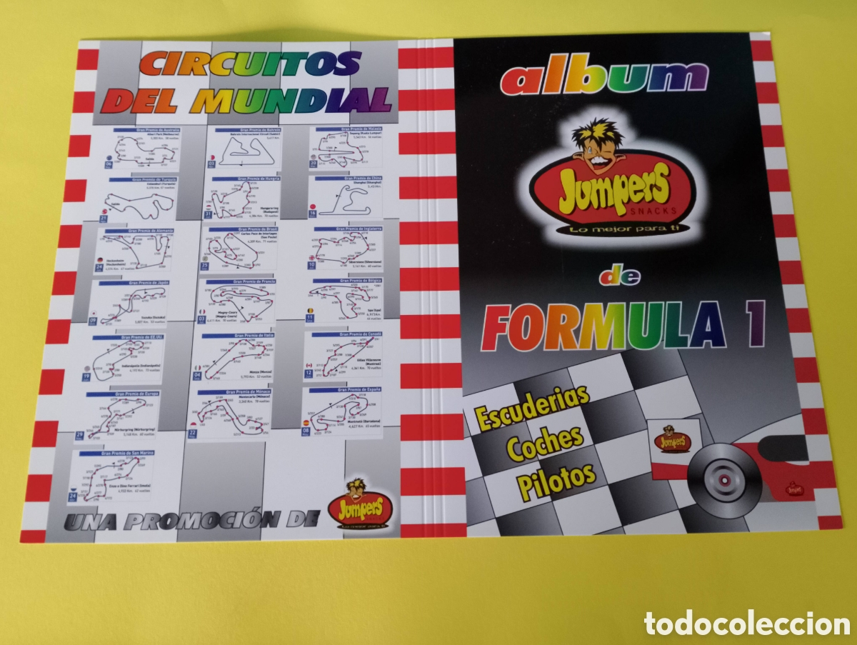Otros Art&iacute;culos de Coleccionismo en Papel: Album Jumper formula 1 , de los 30 cromos esponjados , impoluto original
