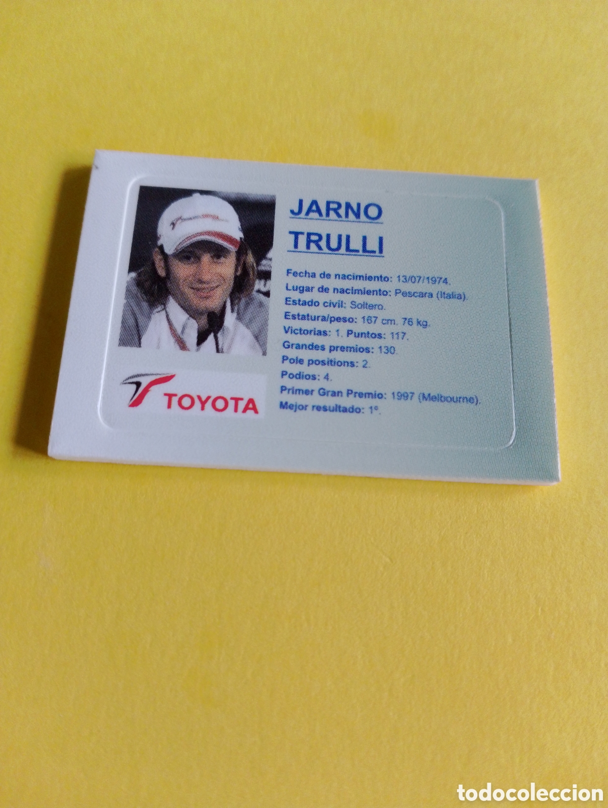 Otros Art&iacute;culos de Coleccionismo en Papel: Cromos Jumper, Jarno trulli, formula 1