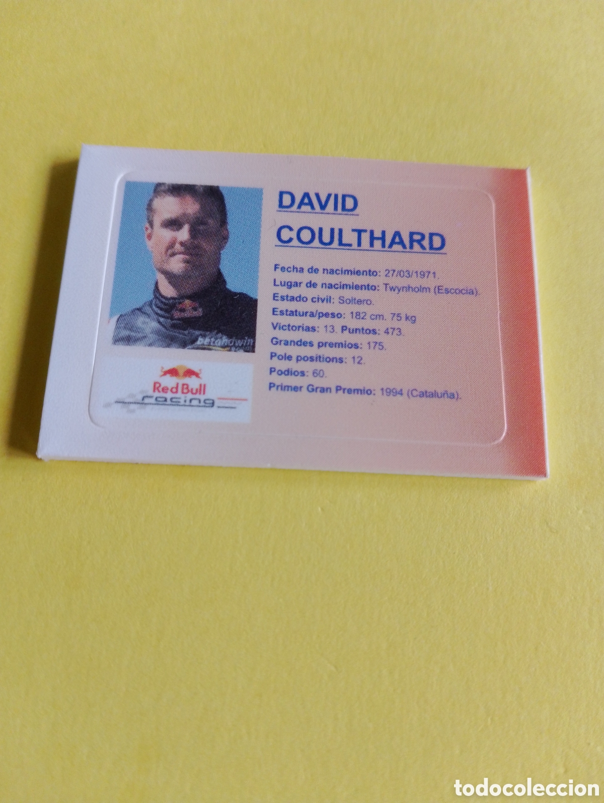 Otros Art&iacute;culos de Coleccionismo en Papel: Cromos Jumper, David coulthsrd, formula 1